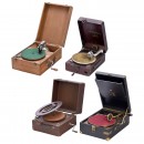 4 Portable Gramophones, c. 1925