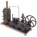 French Steam Engine with Large Boiler, c. 1890