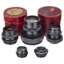 5 Leitz Milar Magnifying Lenses, Early Models