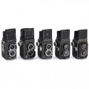 5 Rolleiflex TLR Cameras and Accessories