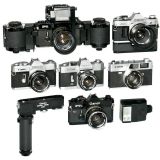 多部Canon SLR相机