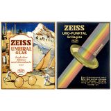 2 块 Zeiss眼镜的玻璃广告牌
