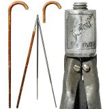 散步手杖式脚架 Walking Stick Tripod，1900