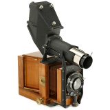 Bermpohl自然彩色相机, 带罕见的反射式取景器, 约1930年