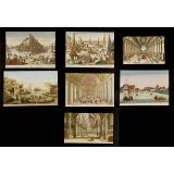 西洋镜中的相片7张, 约1870年