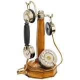 带拨号盘的法国高座电话机   1925年前后