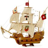 18世纪的西班牙护卫舰模型