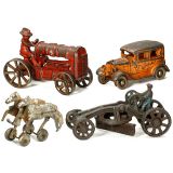 3辆美国铸铁玩具车