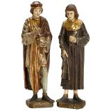 2个放在药房的塑像圣葛斯默和圣达弥盎, 约1920年