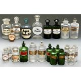 大量药用玻璃瓶, 19世纪起