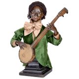 自动音乐玩偶半身塑像‘班卓琴演奏者’ Gustave Vichy制造 约1890年