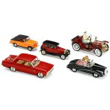 5个日本玩具汽车 从1965年