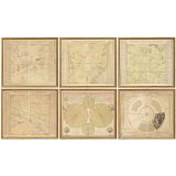 6幅Atlas Coelestis宇宙志铜版画, 1742年
