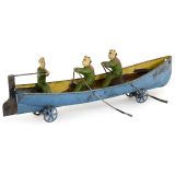 有舵手的划艇铅皮玩具, 约1895年