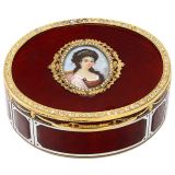Contemporary Oval Musical Box