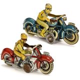 2 Fischer Penny Toy Motorcycles, c. 1930