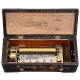 Rare Early Key-Wind Musical Box by David Lecoultre for the Chine