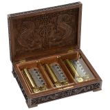 Set of 3 Reuge Musical Movements in Chinese Case