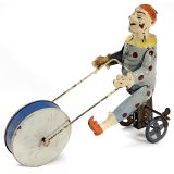 Günthermann Tin Toy Figure Clown on Tricycle, c. 1910