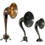 3 Horn-Type Radio Loudspeakers, c. 1925