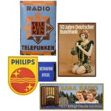 3 Radio Advertising Signs, 1930 onwards