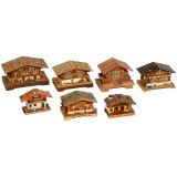 7 Carved Musical Chalets, 20th Century
