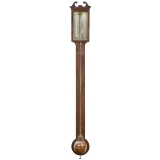 Englisch Mahogany Stick Barometer by Solmavico, c. 1845