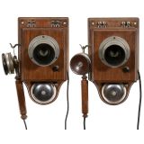 2 Wall Telephones by Mix & Genest, c. 1900