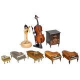 7 Musical Box Novelty Instruments, 20th Century