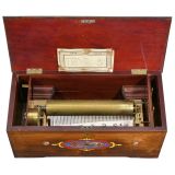 Unusual Hidden Drum and Piccolo Musical Box by Ducommun-Girod, c