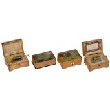 4 Small Musical Boxes, 1900 onwards