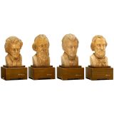 4 Musical Busts with Reuge Movements
