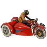 Extra-Large Toy Motorcycle with Sidecar by JML, c. 1938