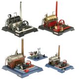 4 Wilesco Steam Engines