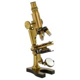Large Brass Compound Microscope by Nachet, c. 1870
