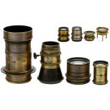 8 Brass Lenses and Magnifying Glasses