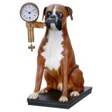 Dog Figure with Mysterieuse Clock