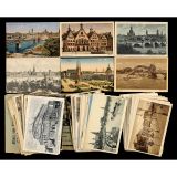 9x14cm Postcards of Düsseldorf, Dresden and Frankfurt