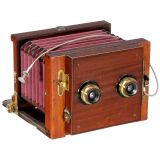 Small Mahogany Stereo Field Camera (3 ½ x 6 ¼ in.), c. 1900
