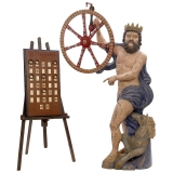 Neptune Figure with Wheel of Fortune, c. 1910
