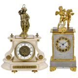 2 French Figural Mantel Clocks, c. 1860