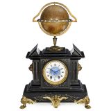 French Mantel Clock with World Time Globe, c. 1880