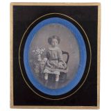 Hand-Tinted Daguerreotype Portrait of a Child, c. 1840-45