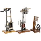 3 Vertical Steam Engine Cutaway Models, c. 1920
