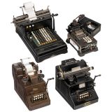 4 Printing Adding Machines, c. 1925