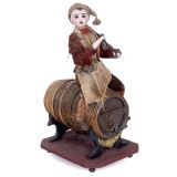Rare Musical Automaton Drinker on Barrel by Roullet et Decamps, 