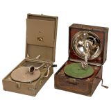 2 Portable Gramophones, c. 1925/35