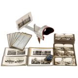 Hand-Held Stereo Viewer (9 x 18) with Cards, c. 1900