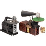 2 Tin-Toy Projectors: NIC Sonora and Combo Gramo Film, 1930s