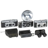 Four Stereo Cameras, a Stereo Viewer and a Photo-Jumelle